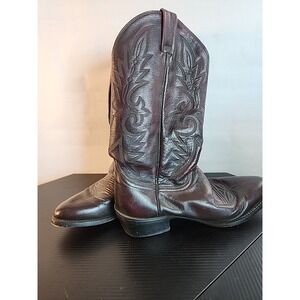 Dan Post Size 8.5 Mens Burgundy Leather Cowboy Boots Made in Mexico 2112